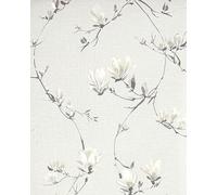 Fine Decor Isla Floral - Papel pintado de vinilo texturizado, color blanco cálido