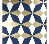 Fine Decor Nova Geo azul marino/dorado