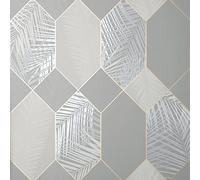 Fine Decor UK Miami 2021 Tropical GEO Gris