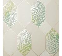 Fine Decor UK Miami 2021 Tropical GEO Natural/Verde