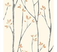 Fine Decor Urban Walls UW24775 Scandi Tree Sidewall, Naranja