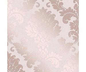 Fine Decor Wallcoverings FD42204 - Papel pintado, estampado de damasco, cuarzo, color oro rosa