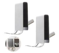 Fine jade2 Toallero de ducha de doble cara para pared de cristal con almohadilla EVA para cabina de ducha, baño de 6 a 11 mm de grosor, puerta de cristal sin marco (acero inoxidable cepillado)