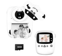 Fine Life Pro Cámara infantil, 30 MP, 1080P, pantalla de 2,4 pulgadas, cámara instantánea para niños con papel de impresión y tarjeta de 32 GB, cámara para niños con lápices de colores, regalo para
