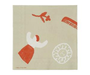 Fine Little Day 20 Servilletas Figures Beige-red