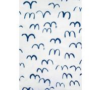 Fine Little Day Cortina alargada Bird 145x250 cm azul