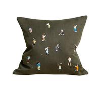 Fine Little Day Funda de cojín Golfers 48x48 cm Green
