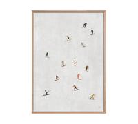 Fine Little Day Lámina Skiers 50x70 cm Gris claro