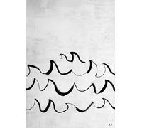 Fine Little Day Lámina Wave 50x70 cm negro-blanco