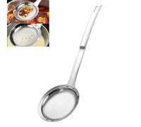 Fine Mesh Stainless Steel Colander, 2024 New Fine Mesh Strainer Spoon, Mesh Strainer With Handle, Fine Mesh Sieve For Kitchen Cooking For Skimming Grease And Foam (1PCS-L)