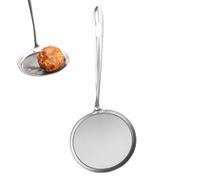 Fine Mesh Strainer - Professional Kitchen Cooking Mesh Skimmer Strainers | Food Strainer Ladle With Reinforced Frame And Sturdy Handle | Stainless Steel, Perfect For Sift, Straining, Draining, Rinse,