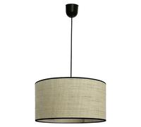 Fine negra Lámpara colgante redonda (40 W, Ø x Al: 38 x 20 cm, Crema/Negro, E27)