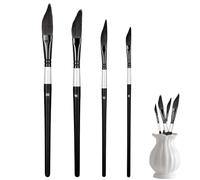 Fine Pointed Paintbrushes - Juego de 4 pinceles acrílicos de alto rendimiento, 50 g, para lienzo, rock, cuerpo, cara, hombre,