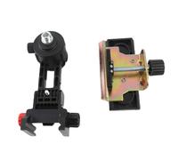 Fine Tuning Bracket Level Tool Adapter, Telescoping Pole Cradle Head with 360° Rotation and Adjustable 10 cm Extension, ABS and Iron Leveling Base for Construction Surveying Tools
