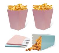 FINEASY 22 Piezas Caja de Palomitas Bolsas de Palomitas de Maíz, Box Popcorn, Porta Contenedores de Palomitas para Fiestas Noches de Cine, Rosa