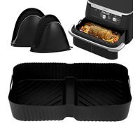 FINEASY Molde Silicona Freidora de Aire para Airfryer Ninja AF500EU 10.4L, Accesorios Freidora de Aire, Moldes Silicona Freidora Aire para Ninja Foodi Flexdrawer (Todo-en-Uno)