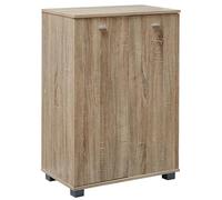 FineBuy Armario para Zapatos con 2 Puertas para 12 Pares de Zapatos 60x90x35 cm | Aparador de Zapatos Zapatero Roble Sonoma