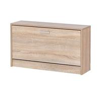 FineBuy Banco con zapatera Sonoma Madera 80 x 47 x 24 cm | Pasillo Banco pequeño | Zapatero Banco angosto con Espacio