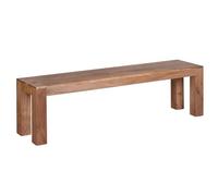FineBuy Banco de Madera Maciza de Acacia - Asiento de Cocina Estilo Rural en Tamaño Seleccionable