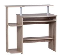 FineBuy Escritorio con Bandeja Extraible 94x48,5x90,5 cm Escritorio Moderno para PC | Mesa de Oficina Mesa de despacho (Sonoma)