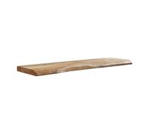 FineBuy Estantería de Pared 100 cm Moderna Madera Maciza de Acacia | Estante Colgante de Flotación Libre Rectangular con Borde de Árbol