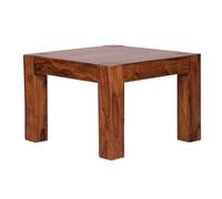 FineBuy Mesa de Centro Moderna Cuadrada 60x60x40 cm Madera Maciza de Sheesham | Mesa Auxiliar para Salón | Mesita Café Pequeña para Sofá