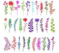 FineGood - 30 troqueles de corte de flores para hacer tarjetas, troqueles de metal de flores silvestres para manualidades, plantillas de grabado en relieve para suministros de fabricación de tarjetas