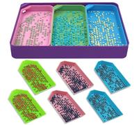FineGood - Juego de 10 bandejas de Arte de Diamantes, 3 tamaños, bandejas de clasificación de Cuentas, Accesorios de Almacenamiento de Arte para Manualidades