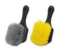 FineGood Juego de 2 cepillos de Limpieza para Ruedas y neumáticos para Coche, cepillos de Ruedas para Limpiar Ruedas, Kit de cepillos de Limpieza de Ruedas automáticas