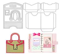 FineGood - Juego de 2 troqueles para tarjetas, troqueles de corte de bolsillo 3D, plantillas de metal en relieve para manualidades, tarjetas de papel, álbumes de recortes, decoración de álbumes de