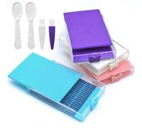 FineGood - Juego de 4 bandejas de accesorios de arte de diamantes, recipientes de almacenamiento de arte de diamantes para adultos, bandeja de clasificación de cuentas para manualidades