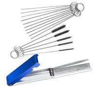 FineGood Kit de Limpieza de carburador para Eliminar la Suciedad, 13 Piezas + 10 Agujas de Limpieza + 5 cepillos de Nailon para Motocicleta, ATV, Soldador, carburador