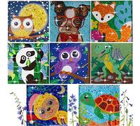 FineGood Kit de pintura de diamantes 5D para adultos, accesorios de pintura de diamantes de animales, kits de arte de diamantes para manualidades