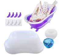 FineGood Moldes de resina para bañera, moldes de para caja de almacenamiento de resina, moldes de resina epoxi de silicona para joyas