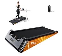 FINEHORSE Caminadora para caminar con inclinación automática, 6 en 1 debajo del escritorio, caminadoras inclinadas de 6 niveles, cintas de correr portátiles de 2.5 HP para el hogar con capacidad de