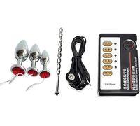 Fineim SM Dilatador Uretral Acero Inoxidable for Hombres Mujeres Tapón Uretral Ensanchador Uretral y Enchufe Anal Eléctrico for Electroestimulación Electrosex Butt Plug Pennis Plug Estimulación Corrie