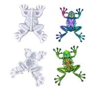 FineInno Molde de Resina 3D Animales Frog Resin Mold Molde Silicona Rana DIY Decoración Mural Molde Fundición para Decoración de Tartas Jardín Ornament
