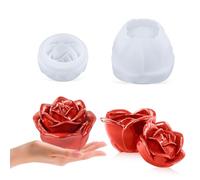 FineInno Molde de silicona con forma de flor en 3D, resina epoxi, moldes con tapa, caja de almacenamiento de flores, molde para manualidades, caja de almacenamiento, joyas, recipiente para decoración