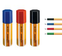 Fineliner - STABILO point 88 - Big Box of 20 - Assorted Colours Big Pack of 20 B