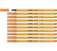 Fineliner - STABILO point 88 - Pack of 10 - Pale Vermillion