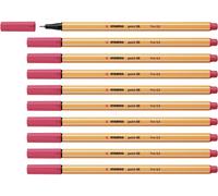 Fineliner - STABILO point 88 - Pack of 10 - Strawberry Red