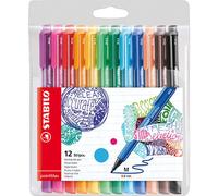 STABILO Rotulador punta media pointMax - Estuche con 12 colores