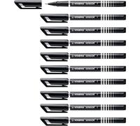 Fineliner with Cushioned F-Tip - STABILO SENSOR F - Pack of 10 - Black
