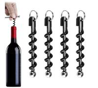 FINELYCR 4 llaveros sacacorchos, mini llaveros, abridor de vino, portátil, pequeño y fácil de llevar, para picnics al aire libre, camping y fiestas
