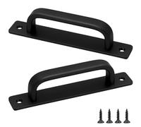 FINELYCR Tirador Puerta Corredera, 2 Piezas Tirador Armario, Negro, 180 mm Tiradores Puertas, con 4 Tornillos, para Armarios, Roperos, Puertas Correderas