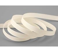 finemark Cinta de tela mate sin alambre, 50 m x 10 mm, color crema marfil 104, cinta decorativa con borde, cinta de tela, para decoración de mesa, boda, Pascua, cinta de tafetán, tafetán, para hacer