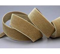 finemark Cinta de terciopelo de 3 m x 16 mm COLOR MARRÓN NUEZ (533 nuez) Cinta decorativa de terciopelo unilateral de borde firme Velvet Ribbon para coser y decorar