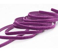finemark Cinta de terciopelo LILA (709 fucsia), 3 m x 9 mm, cinta decorativa de velour por un lado, de borde firme, para coser y decorar