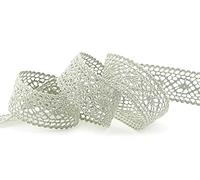 finemark Verona - Cinta de encaje (5 m x 25 mm), color verde