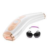 Finequin Depilación láser, depilación láser IPL para mujeres y hombres, dispositivo de depilación permanente con onda de luz roja IPL 3.0, dispositivo de depilación láser para piernas, axilas, espalda